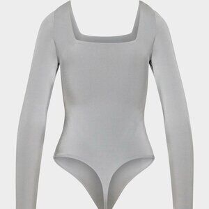 Platinum Chrome Contour square neck longsleeve bodysuit (Brand New) Limited Ed